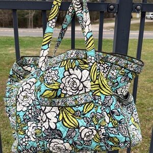 Vera Bradley Blue and Green Floral Tote
